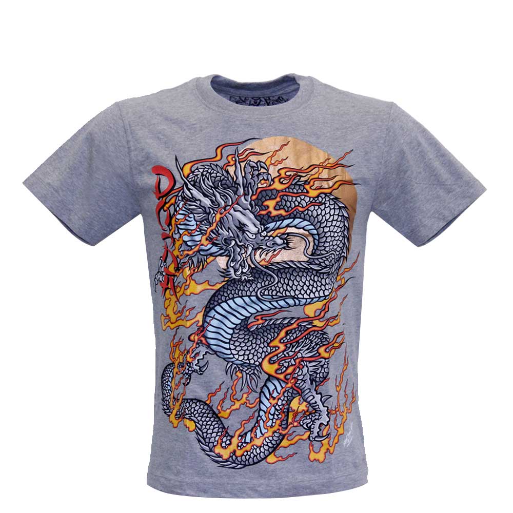 T-shirt with Dragon Grey