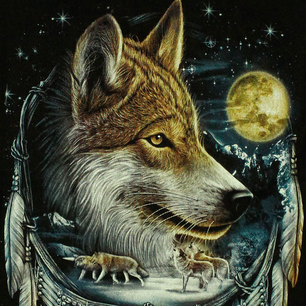 T-shirt Noctilucent Wolf Kid
