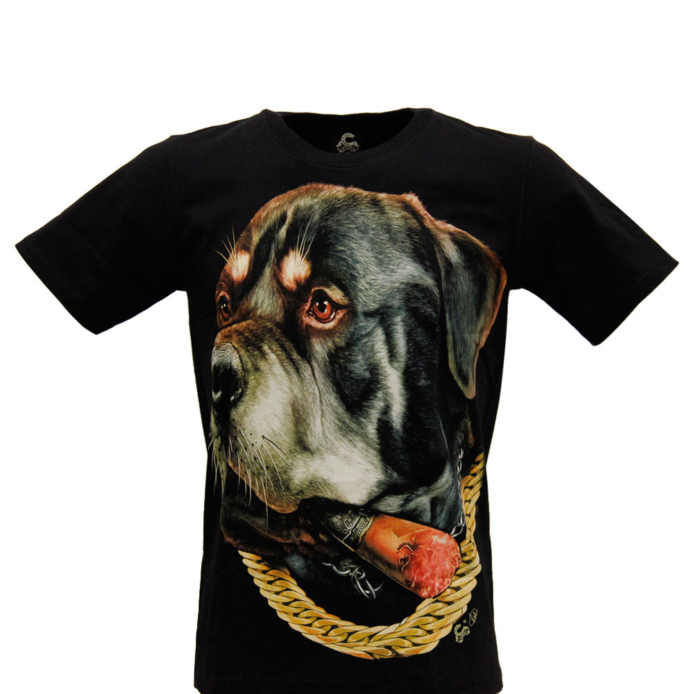 Caballo T-shirt Noctilucent Dog and Cigar