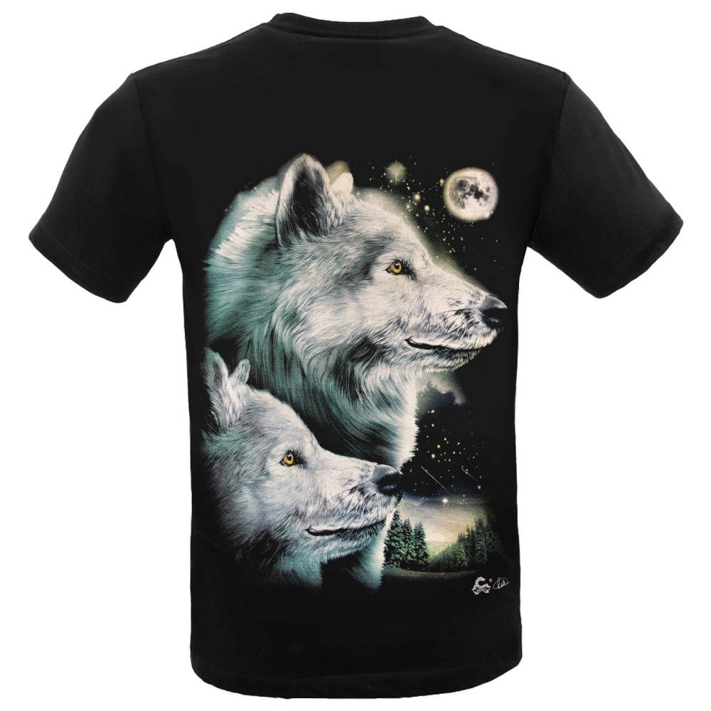 Caballo T-shirt Noctilucent White Wolves