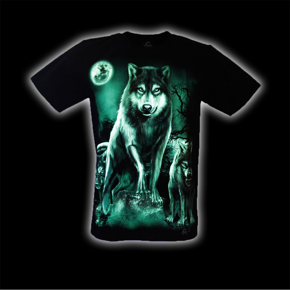 Caballo T-shirt Wolves with the Full Moon