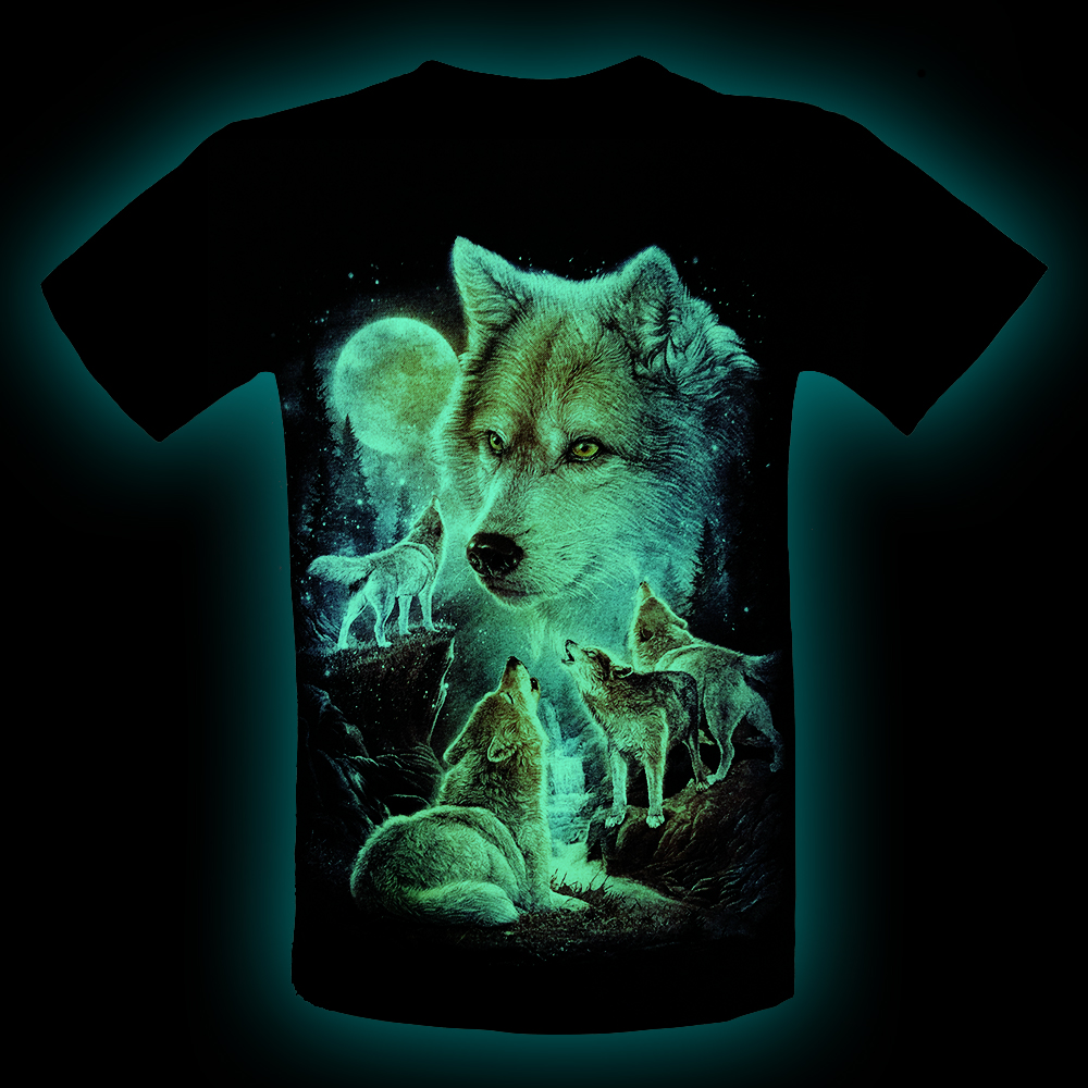 Kid T-shirt Noctilucent Herd of Wolves
