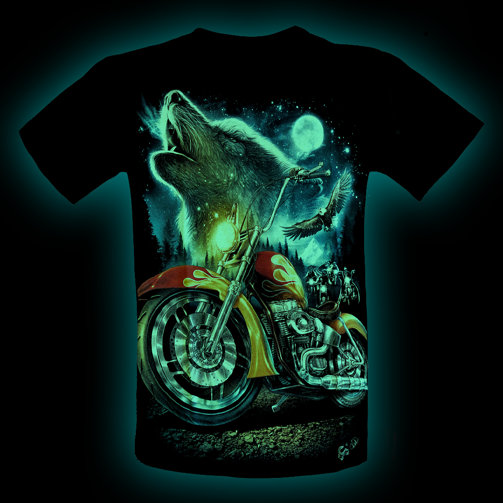 T-shirt Wolf and Motorbike