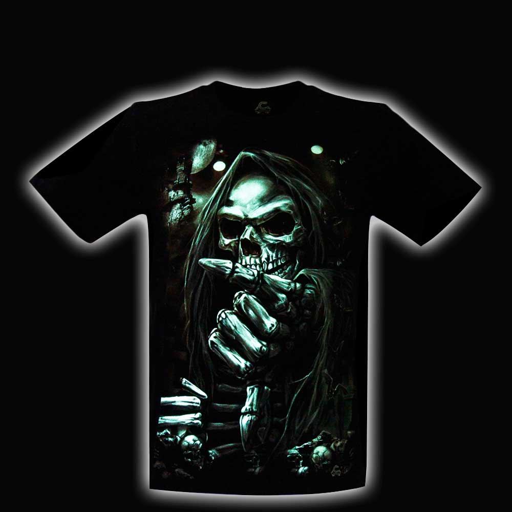Caballo T-shirt Skull with Thumb down