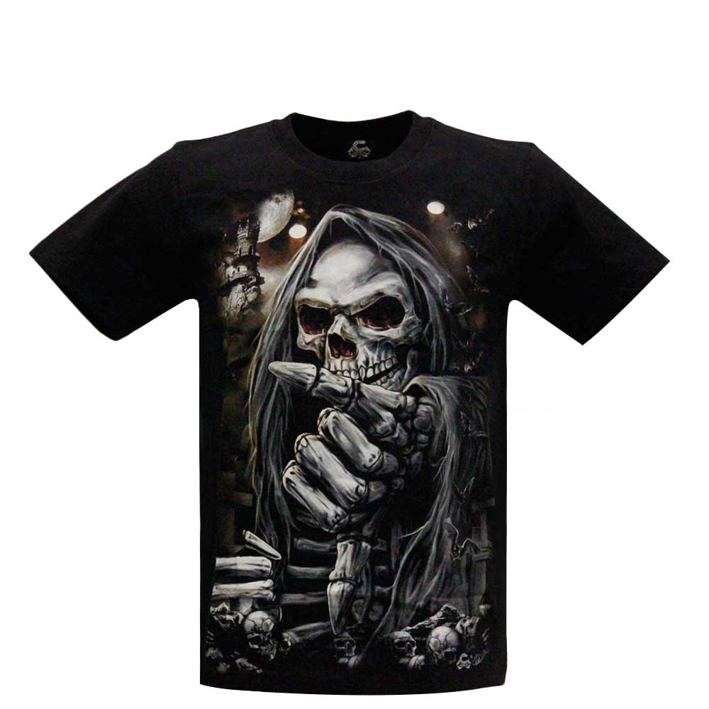 Caballo T-shirt Skull with Thumb down