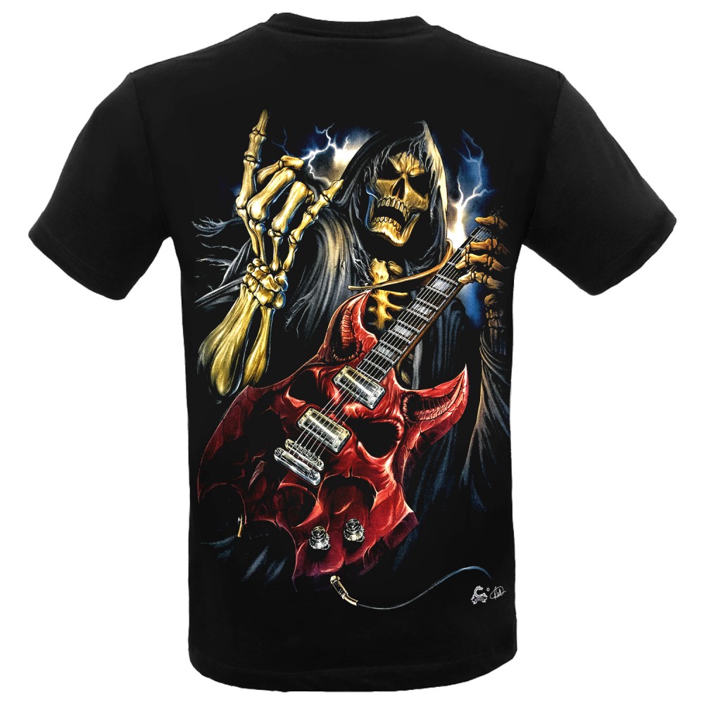 Caballo T-shirt the Reaper and Elcectric Guitar