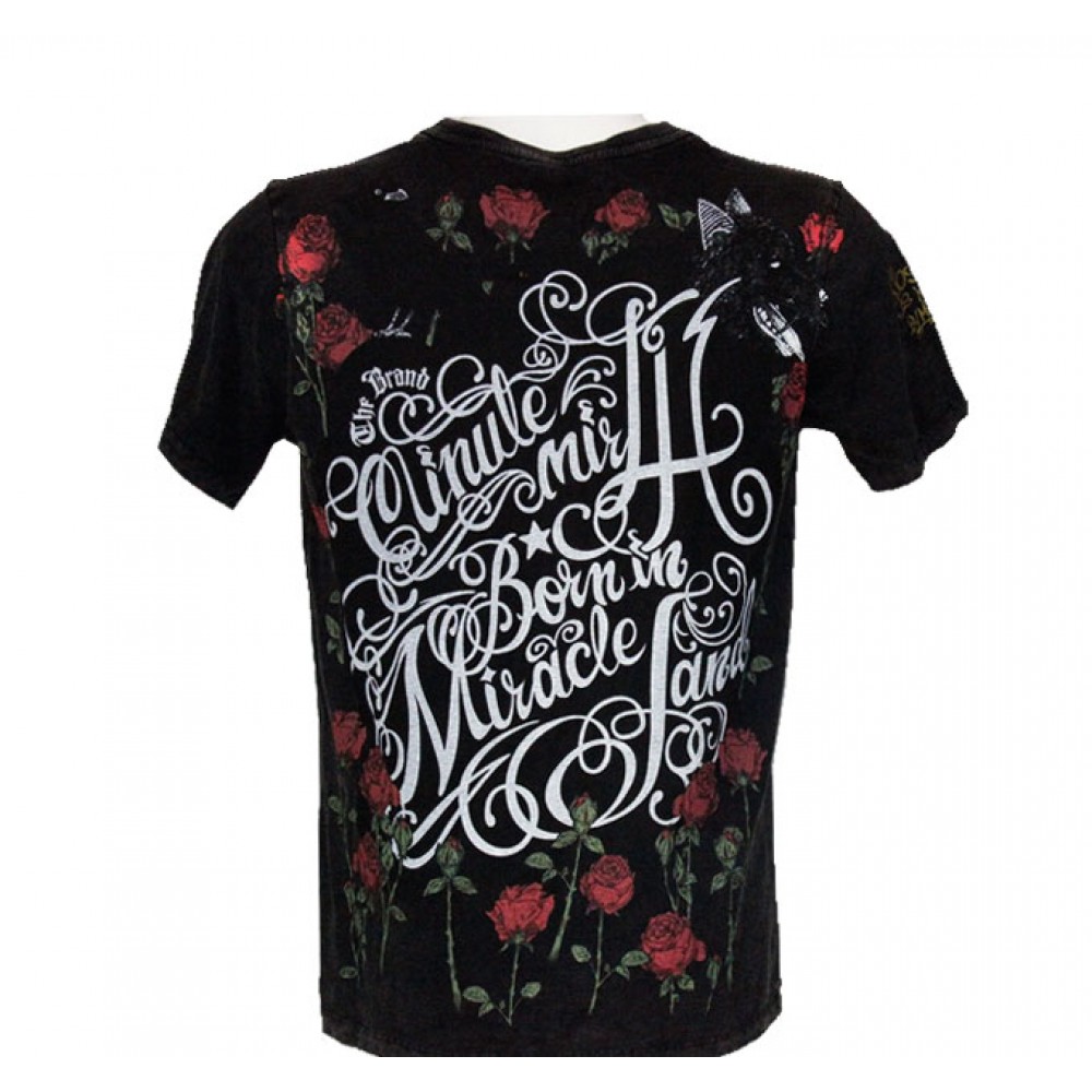 Minute Mirth T-shirt Skeleton with Roses