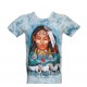 T-shirt Tie-Dye Indian Girl with Horses