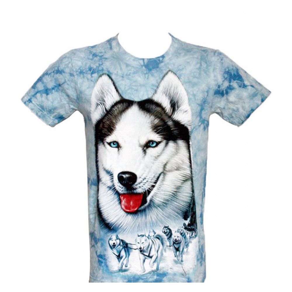 T-shirt Tie-Dye Siberian Husky