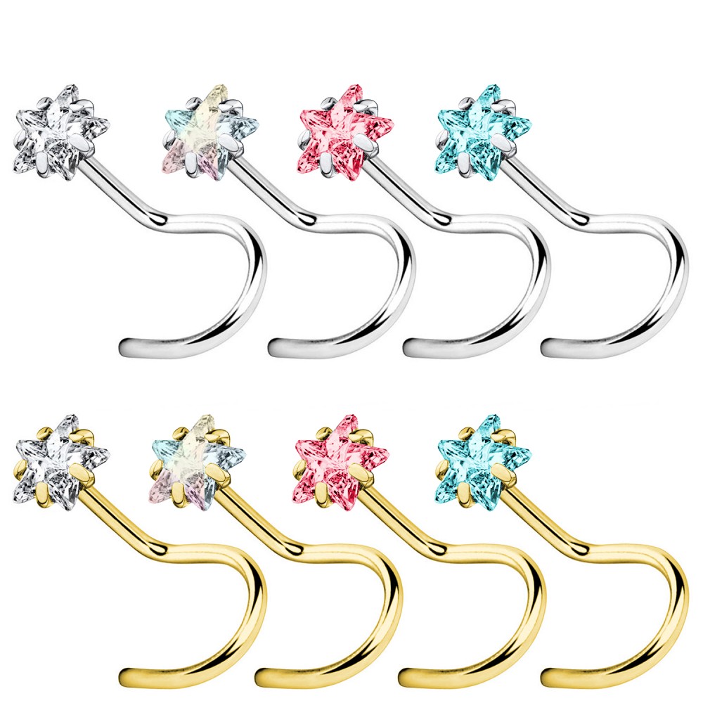 Nose Stud Crystal Little star of Different Colors