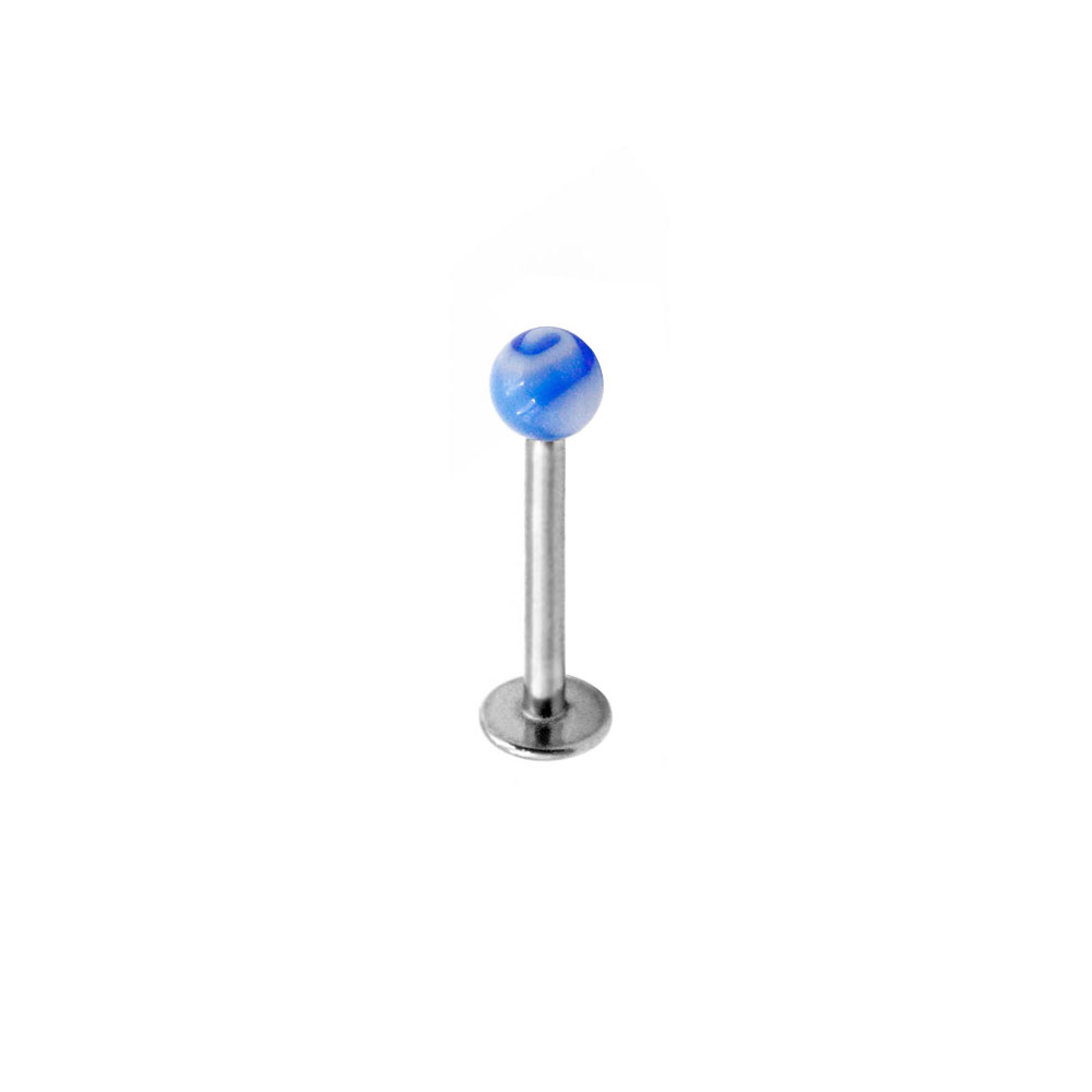 Labret with Blue Ball