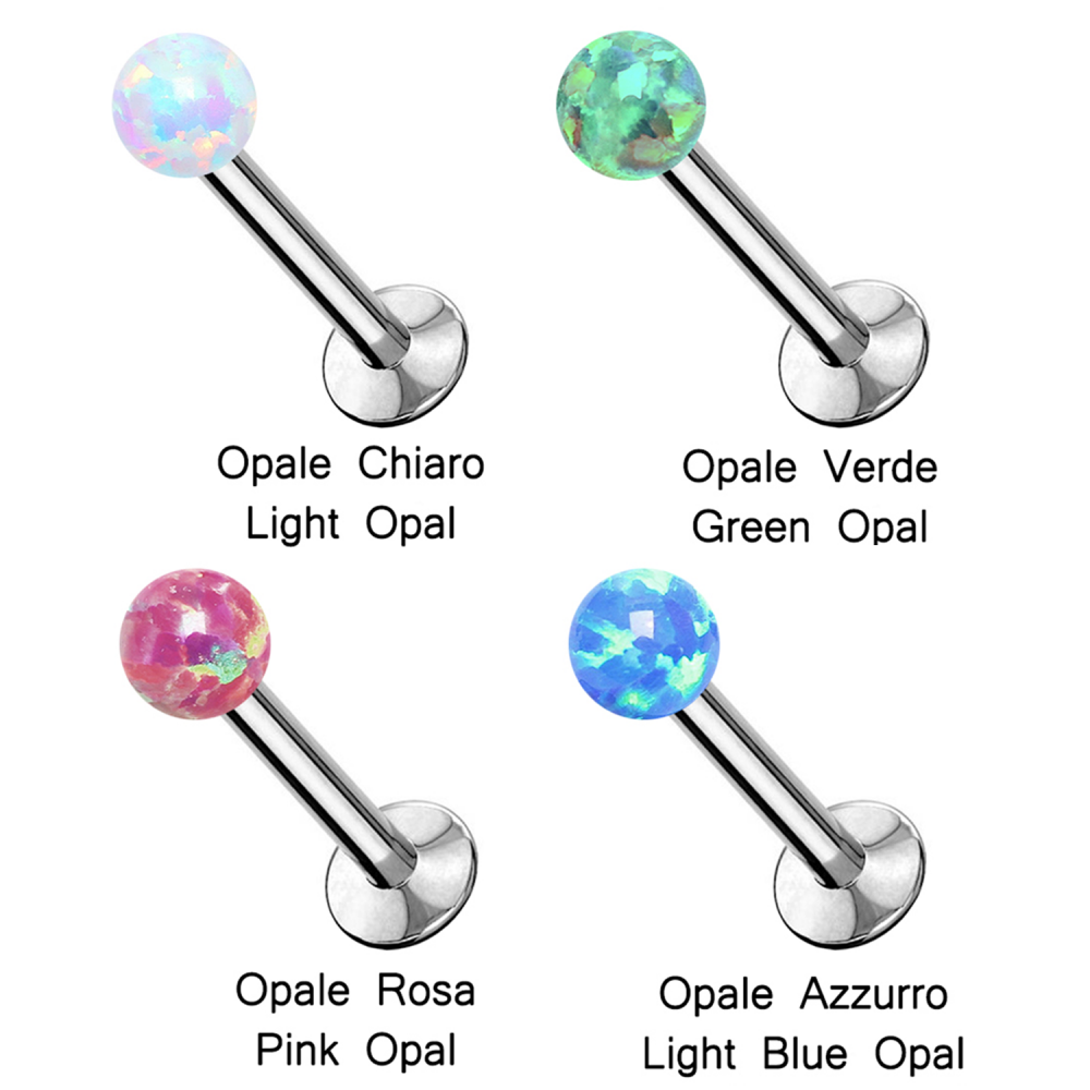 Piercing Labret Opal Push-In