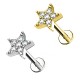 Cartilage Stud Star with Crystal