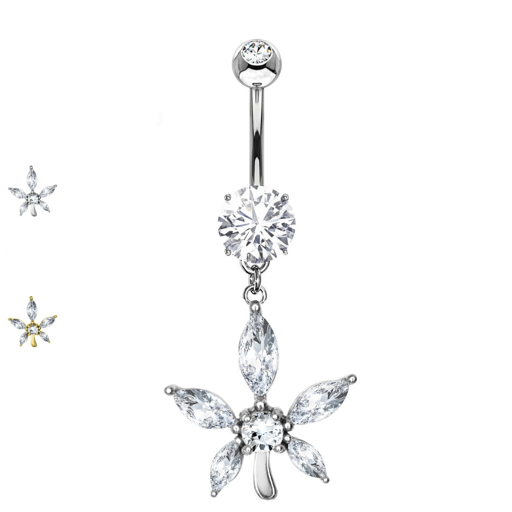 Navel Piercing with Bow Knot