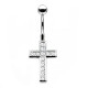 Navel Piercing with Cross Crystal