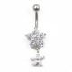 Piercing Navel Flower with Crystal a pendant