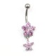 Piercing Navel Flower with Crystal a pendant
