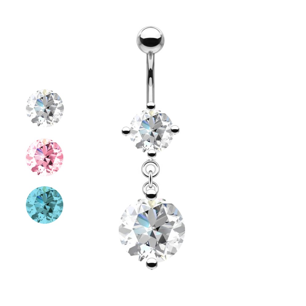 Piercing Navel Ball with Crystal a pendant