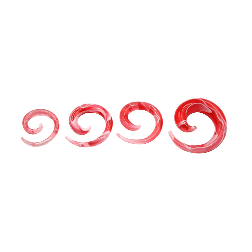 Spiral Red with White Texture
