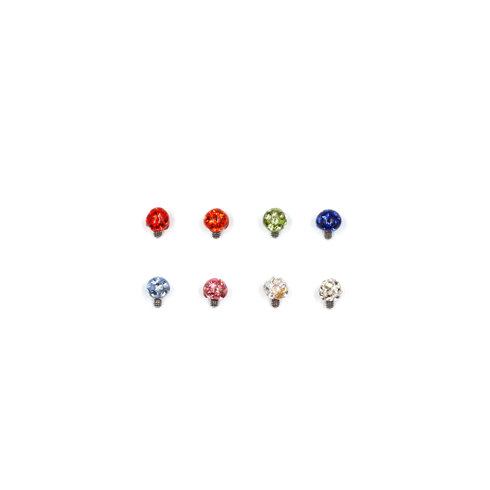 Dermal Anchor Resin Micro Ball with Crystals