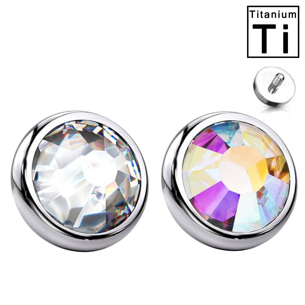 Ball in Titanium with Crystal - 1.6mm
