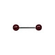 Barbell Red balls with Black Texture