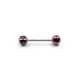 Barbell Blue Balls with White Texture