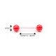 Barbell Acrylic Red Balls