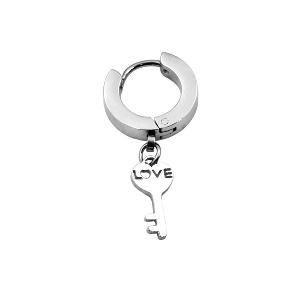 Earring with Pendant Love Key