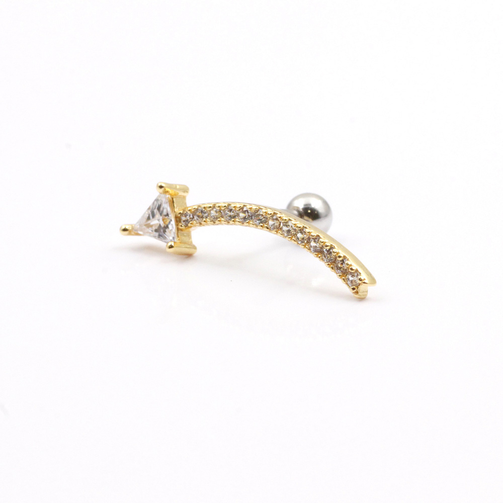 Cartilage Arrow Earrings with Crystals