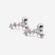 Long lobe earrings with crystals