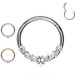 Circle Clicker Earring ring with crystals