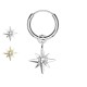 Circle Ear Piercing with 8 Pointed Star