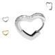 Ear Piercing Heart with Crystals