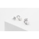 Silver 925 Stud earrings Water drops with Pearl and Crystals