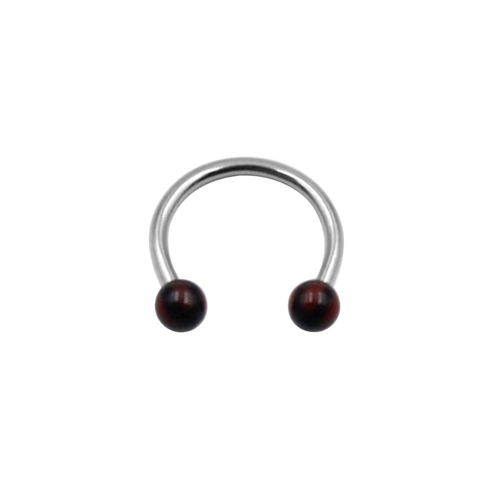 Horseshoe with Black and Red Balls