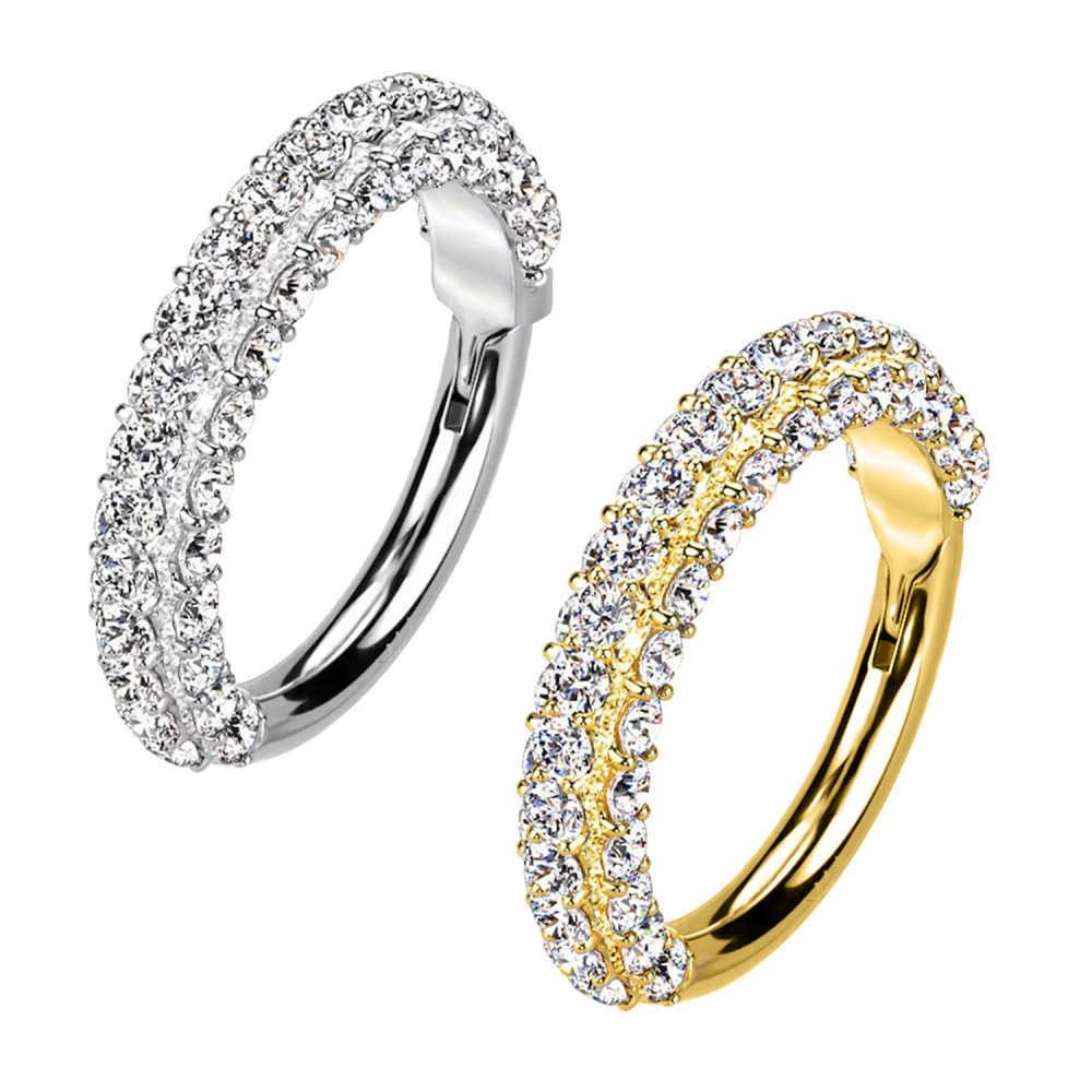Cliker circle with Pavé crystals