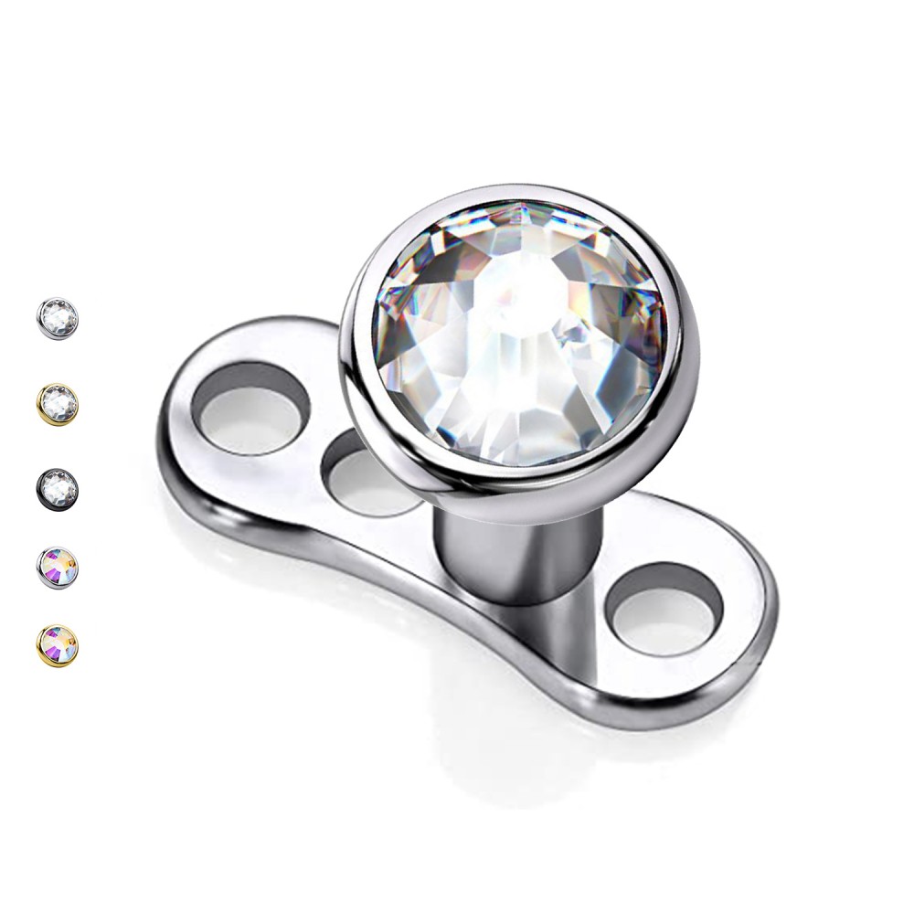 Dermal Anchor with Crystal