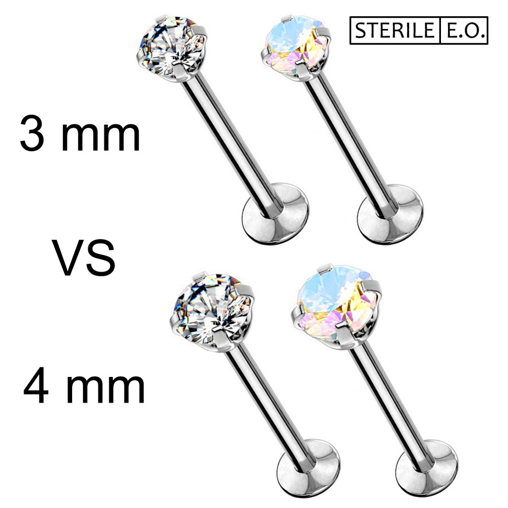 Labret  Sterile with Crystal