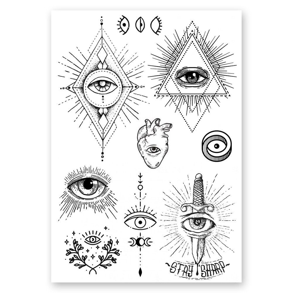 AWAKEN Fake Tattoo Stickers Temporary Juice Tattoo Eye of Providence